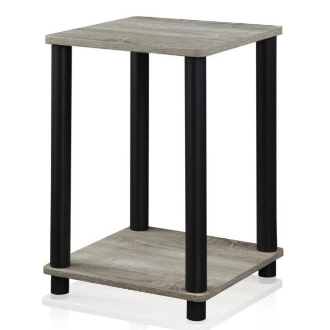 home modern design Simple Square Grey Black Finish Simplistic End Table wholesale