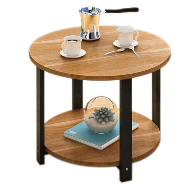 High grade Round  home Wooden Side End Table with Storage Shelf manufacture
