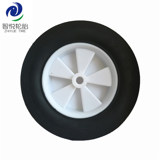High quality solid tyres 8 inch solid rubber wheel for hand truck trolley cart air compressor wholesale