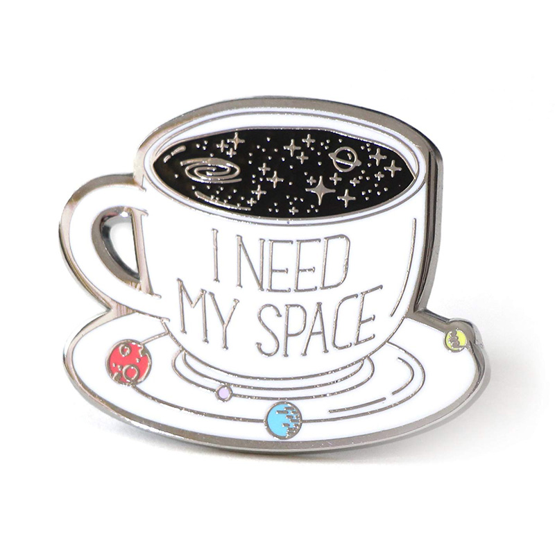 Space Coffee Cup Hard Enamel Pin