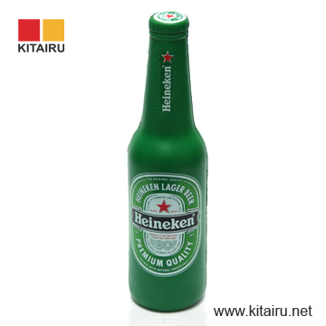Bottle shaped PU stress ball Heineken