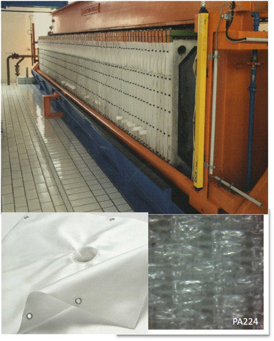 High temperature conveying belt with high wear with round yarn
