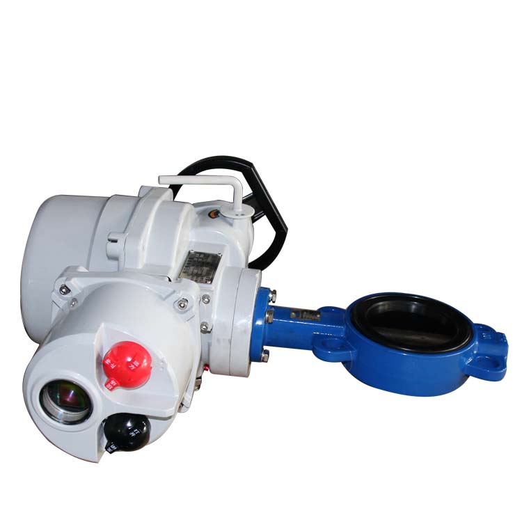 Electric wafer soft seal double eccentric motorized modulating butterfly valve 40 mm with actuator QT 
