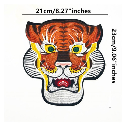 Tiger Fabric Applique Sticker Jacket Iron on Embroidery Patch