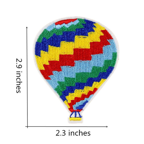 Hot air balloon design patches custom embroidery