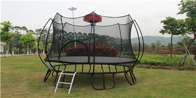 Outdoor Trampoline 15' for Kids with Basketball Hoop & Backboard Enclosure Net Jumping Mat & Safety net