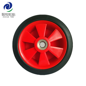 Flat free tire 5 inch factory price solid rubber wheel for trolley cart generator hand trolley