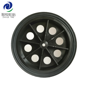 7 inch cheap price hot sale solid rubber plastic wheel for tool cart fan shopping cart 