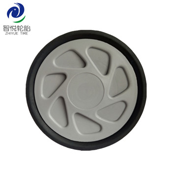 6 inch High strength good quality solid rubber plastic wheel for lawn mower generator bbq grill 