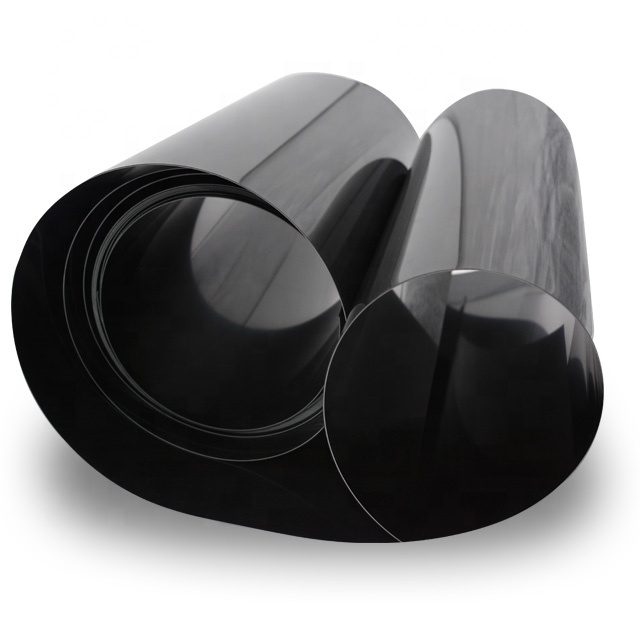 1mm Conductive Glossy Black PS Plastic Sheet In Rolls For Electronics Tray