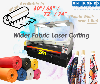  Wider fabric laser cutting, sublimation printed fabric cutting