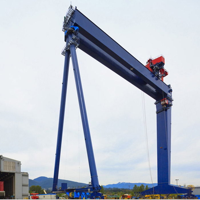 Завод непосредственно поставляет судостроительный кран gantry 50-тонный производитель