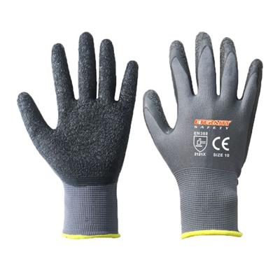 Grey Polyester Latex Dip Farm Gloves