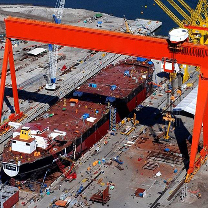 Low cost excellent box type shipbuilding gantry crane