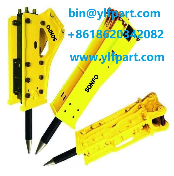 Construction machinery side type hydraulic breaker rock hammer for Volve EC210 excavator attach 