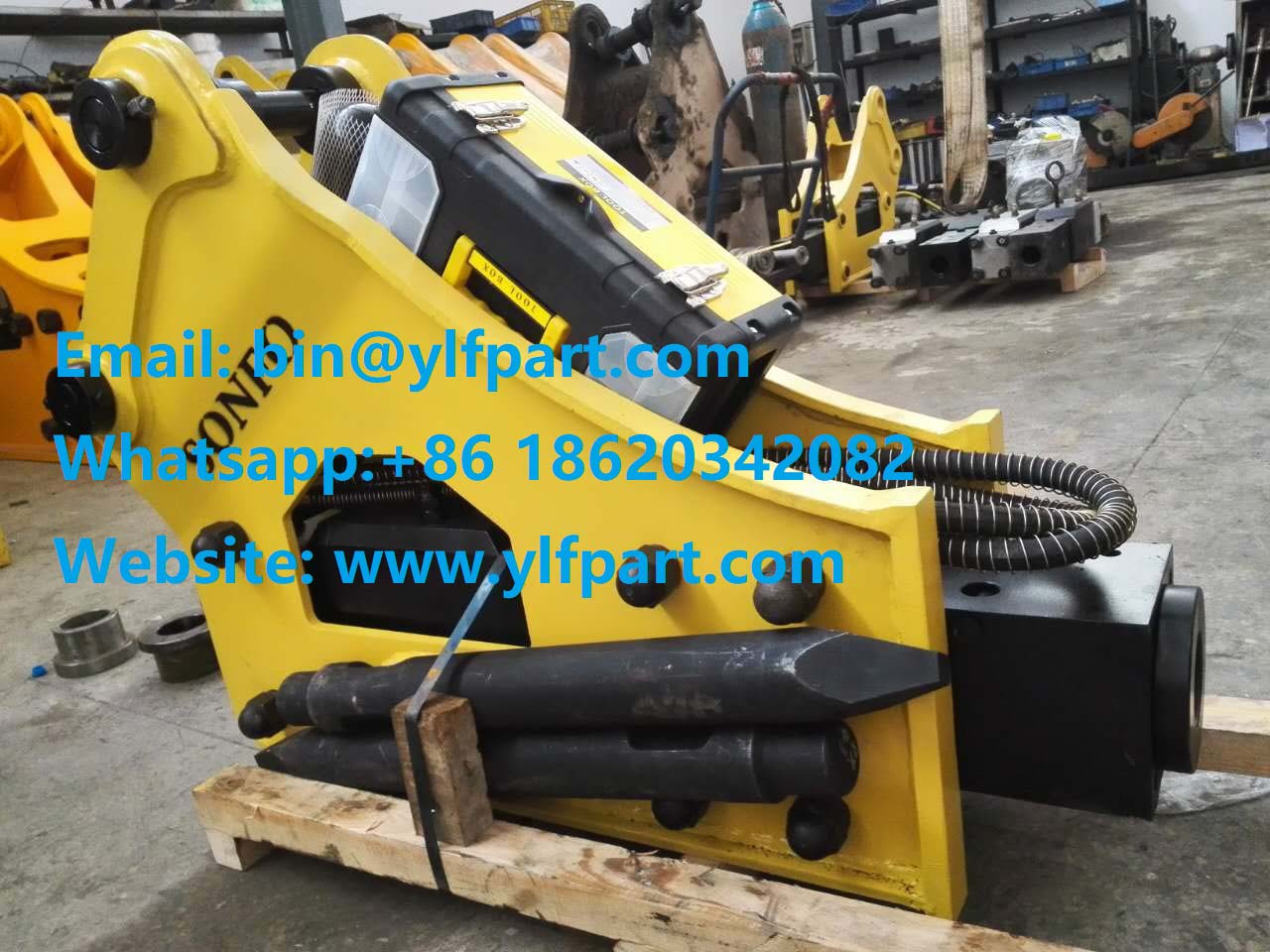 Side type mini used excavator attachments hydraulic breaker rock hammer with 68mm chisel for sale 