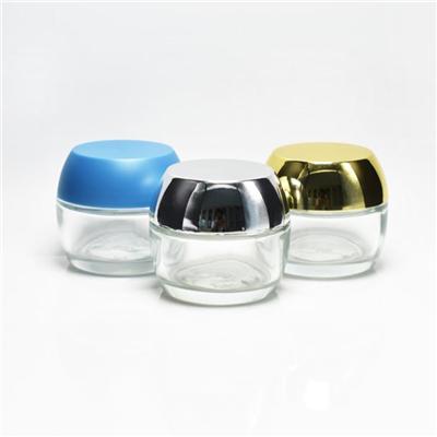 Empty Glass Cosmetic Jars