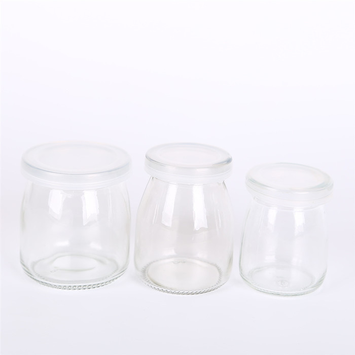 Clear Pudding Glass Jar