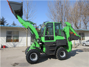 WZ45-16 backhoe loader used in farm with attachments