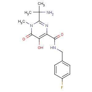 4 - пиримидин карбамид, 2 - (1 - Амин - 1 - метилэтил) - н - [4 - фторфенил) метил] - 1,6 - дигидроксил - 5 - окси - 1 - метил - 6 - оксид - оксид