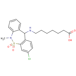 7 - [3 - хлор - 6,11 - дигидроксид - 6 - метил - 5,5 - диоксид - дибензол [с, f] [1,2] тиазол - 11 - аминокислоты] гексогеновая кислота -