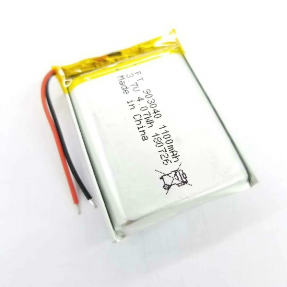 FT903040P 3.7V 1100mAh可定制的可充电锂电池，适用于电子设备可充电