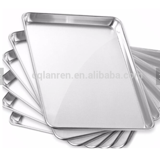 Aluminium baking tray sheet pan for bread and cookie in the kitchen