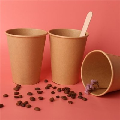 Disposable PLA Kraft Coffee Cup