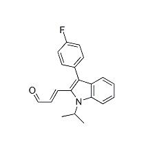 (E)-3-[3-(4-Fluorophenyl)-1-(1-methylethyl)-1H-indole-2- yl] propenal
