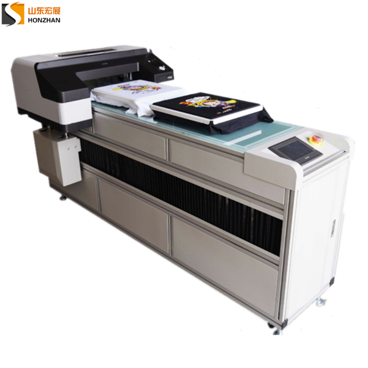 Honzhan HZ-T42125A Fast printing speed T-shirt DTG garment printer A2 A1 size with Epson4910 Printhead