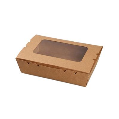Kraft Lunch Box With Window Paper Box