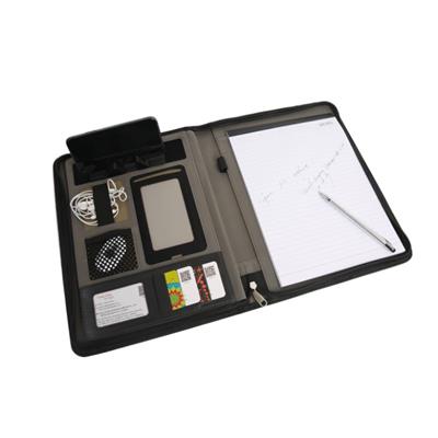 A4 Zipper Padfolio With Phone Holder