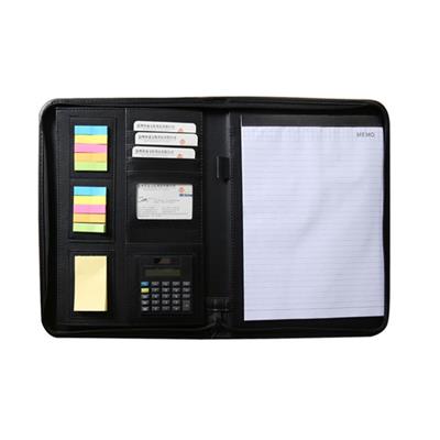 Genuine Leather Padfolio With Sticker Notes