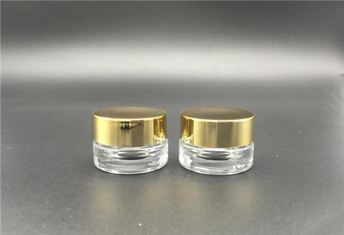China high quality cosmetic round jar screw neck press  glass bottle 4G wholesale