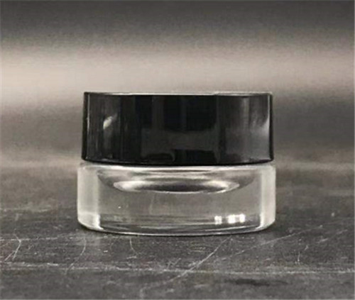 low price customized cosmetic round jar screw neck press  glass bottle 3G