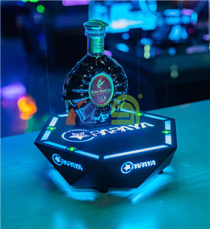    Hexagon One Bottle Champagne Bottle Glorifier LED bottle display for nightclub