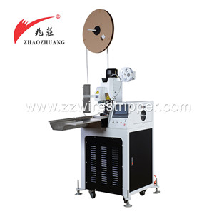 Automatic single ends wire cutting stripping and terminal crimping machine