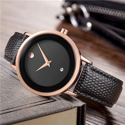 Fashion Couple Watch With Leather Watchband