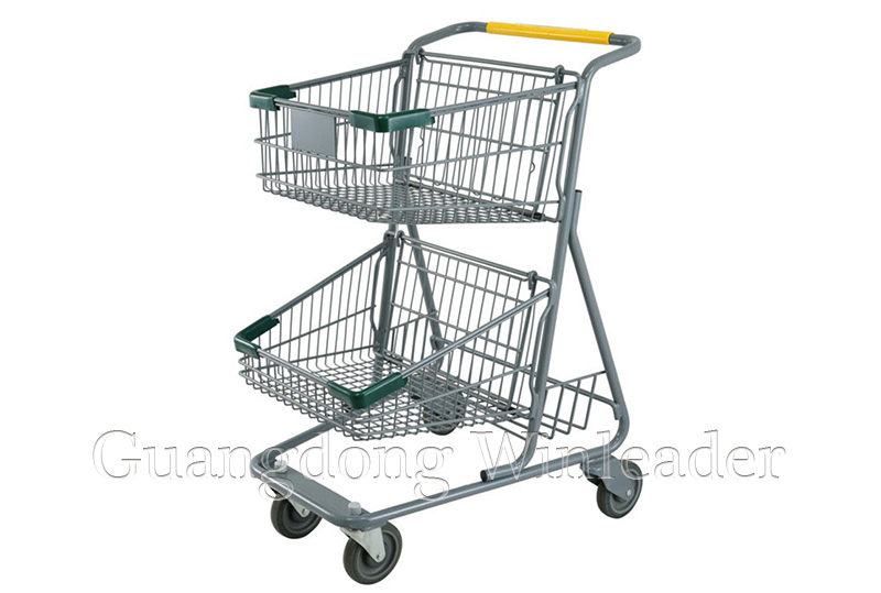 YLD-MT073-1F Two Basket Shopping Cart,Two Basket Shopping Cart Exporter,shopping trolley,Shopping Trolley Manufacturer   