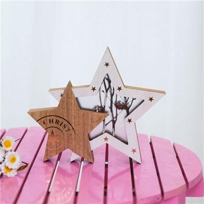 Wooden Tree And Star Decoration
