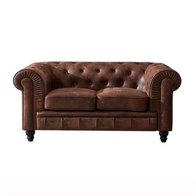 Vintage PU 2 Seater Chesterfield Couch