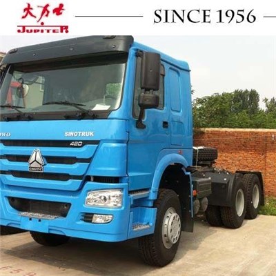 Durable HOWO Tractor Truck Euro II Engine RHD For Road Transport