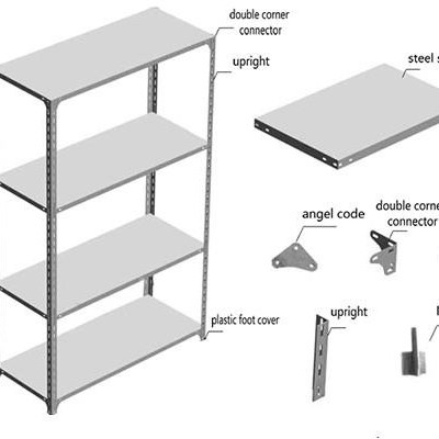 Stable And Adjustable Angle Steel Shelf