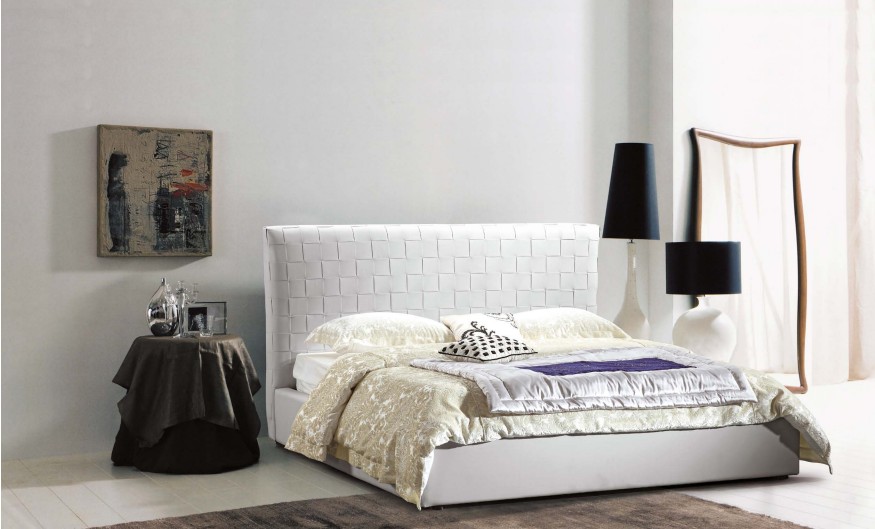 Modern leather bed 387