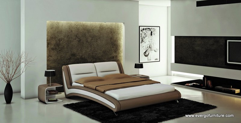 Modern leather bed J211