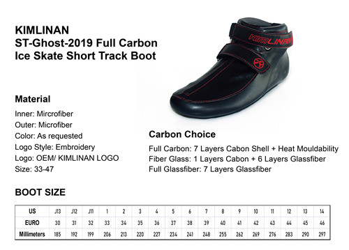 2020 high quality KIMLINAN ST-Ghost-2019 Full Carbon Ice Skate Short Track Boot