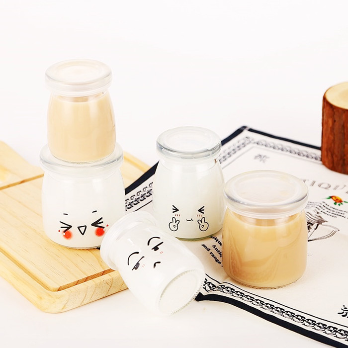 Pudding Glass Jar with Cork