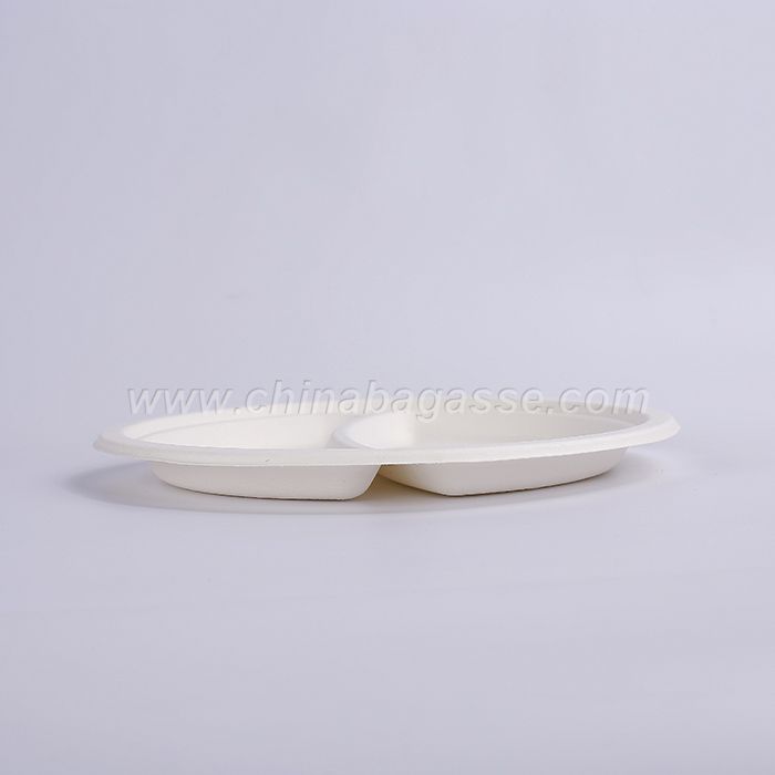 Biodegradable 9 Inch 2 Com Plate