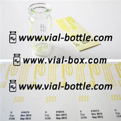 Transparent Plastic Vial Label