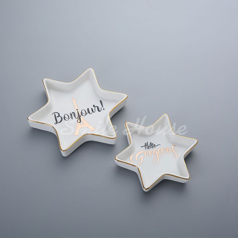 Trinket ceramic dishes for wedding day and party
